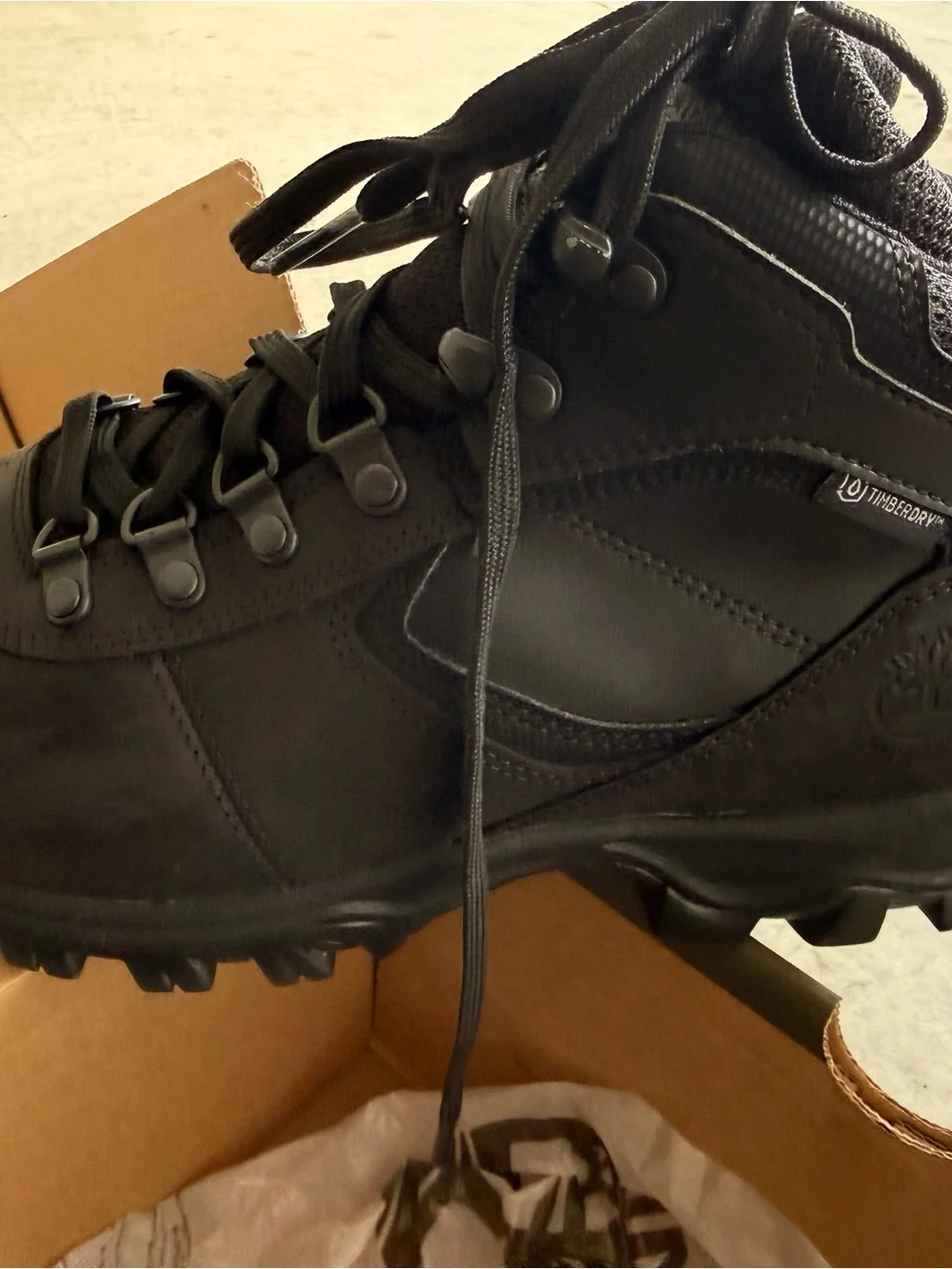 Timberland Black Waterproof Mid Hiker Boots